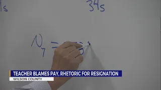 Teacher blames pay, rhetoric for resignation