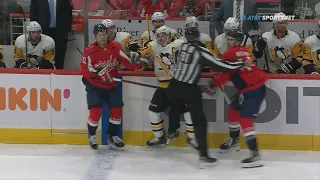 Sidney Crosby Crosschecks Evgeny Kuznetsov, Tom Wilson Gets Involved