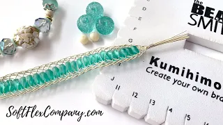 Flat Braid Kumihimo Bracelet Tutorial with Beads & Soft Flex Wire: Free Spirit Beading with Kristen