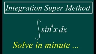 Integration Super Method for sin 4 power x | sin^4 x Integration | kamaldheeriya