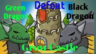 Grow Castle How to Defeat Green and Black Dragon!
