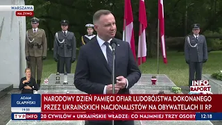 Prezydent Duda: chcemy prawdy - chcemy grobów na Ukrainie