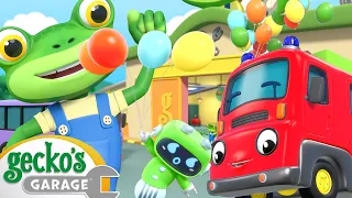 Flying Fire Truck | Max the Monster Truck | Gecko's Garage | Animal Cartoons