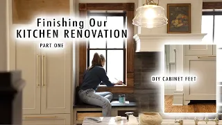 Finishing Our KITCHEN RENOVATION (Part 1) *DIY Custom Cabinet Feet* | XO, MaCenna