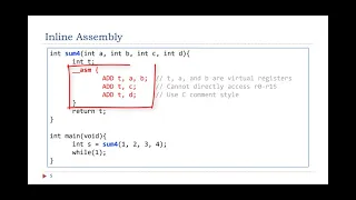 Lecture 32. Mixing C and Assembly