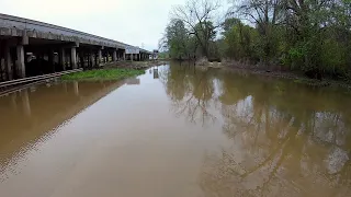 Fishing A Flooded River For Catfish