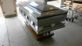 Frank Silver Oversize 36-  Steel Casket - Weight Capacity 800+ Pounds