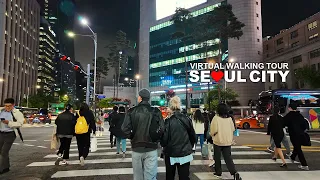 [Full Version] Evening Walk Downtown Seoul, City Hall, Cheonggyecheon, Jongno, Gwanghwamun, Travel
