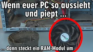 Wenn euer PC so aussieht und piept ... dann steckt einfach ein RAM-Modul um 🤨