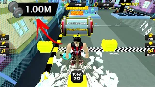 1 Million Strength at Start Area in Roblox Strongman Simulator