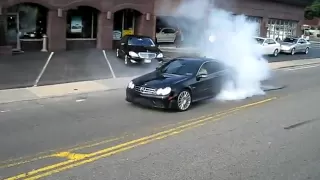 Mercedes Benz CLK63 Black Series Burnout