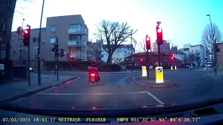 Red light camera flashed a bike