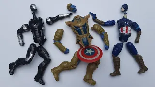 Merakit Mainan Kapten Amerika, War Machine, Thanos