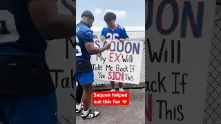 Saquon trying to help this fan get his ex back 🤣 (via @nygiants) #nfl #nygiants