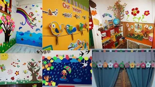 Preschool decoration ideas/Classroom wall decoration design/Door decoration ideas/Paper flower ideas