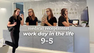 9-5 WORK DAY in the life // Getting settled as a medical receptionist & long term career plans