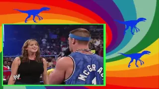 Stephanie Mcmahon & John Cena Ass Slap Hot Segment   John Cena Slaps Stephanie Mcmahon ASS