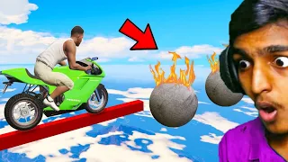 GTA 5 : 99.9% IMPOSSIBLE BIKE PARKOUR ON BALLS !! MALAYALAM