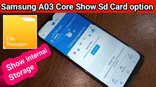 Samsung Galaxy A03 Core Show SD Card Option