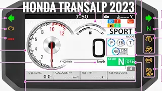 Honda  XL750 TRANSALP 2023 🔔 COMPLETE DASHBOARD TUTORIAL