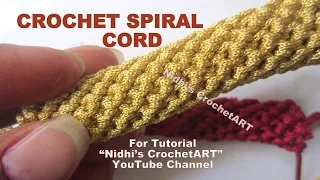 How to Crochet Spiral Cord for Beginners with Step by Step Tutorial for Purse Handle