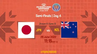 Japan v New Zealand | Full Basketball Game | FIBA U16 Women's Asian Championship 2022 | Division A