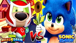 Talking Tom Hero Dash SUPER BEN VS Sonic Dash New Character BABY SONIC Gameplay