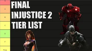 Final Injustice 2 Tier List By Tweedy!