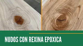 Tapar NUDOS y GRIETAS de la MADERA con RESINA Epoxica