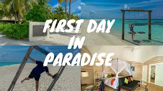 DAY 1 KUREDU ISLAND RESORT MALDIVES | Jacuzzi Beach villa tour & doing some exploring