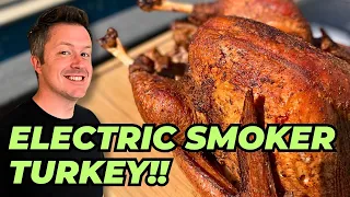 SMOKED TURKEY in a Masterbuilt Electric Smoker | CRISPY SKIN!!