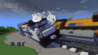 Chatsworth Train Collision in Minecraft Animation