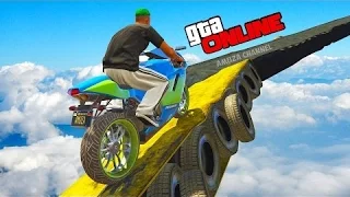 ПОТНЫЙ SKILL-TEST НА МОТОЦИКЛАХ ПО КРЫШАМ ДОМОВ И НЕ ТОЛЬКО! ГОНКИ GTA 5-(ONLINE)