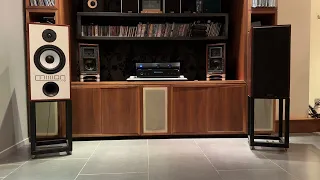 Arcam CD5 as source, playing through Musical Fidelity A1 and Mission 770 speakers