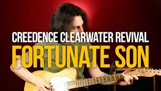 Как играть Fortunate Son разбор на гитаре Creedence Clearwater Revival CCR