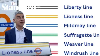 Sadiq Khan: London overground rail lines get names and colours in £6 million redesign
