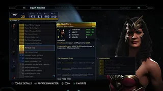 Injustice 2 Wonder Woman Gear Showcase (Updated 2021)