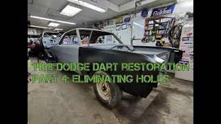 1968 Dodge Dart Restoration Part 4; Removing un-needed stamped holes