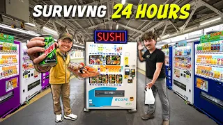 SURVIVING 24 Hours on VENDING MACHINES In TOKYO!
