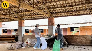 The girl cleans and renovates the old super dirty house Mr WU