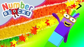 Rainbow Cake | Numberblock 7 Bake | @Numberblocks