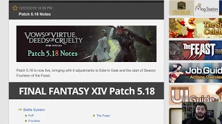 FFXIV: Patch 5.18 Patch Overview & Thoughts