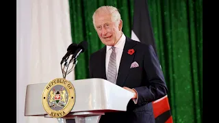 The King makes a speech at the State Banquet during #RoyalVisitKenya