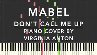 Mabel Don't Call Me Up Piano Tutorial Instrumental Cover