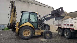 Caterpillar Cat 428E Bekoloder Uzun Kasaya Mıcır Yükleme