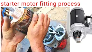 how to fit starter motor.motor kaise bnae.self motor repairing.self tik tik karta hai not start.