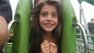 Bella on The Incredible Hulk rollercoaster