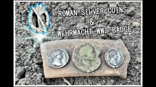 Metal Detecting Panonnia - Amazing Roman Silver Coins & WW2 Badge #19