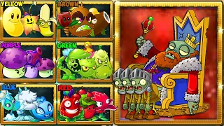 PvZ 2 Random Colorful Plant Team Vs King Zombie LEVEL 10 - Which Plant Team Is Best?