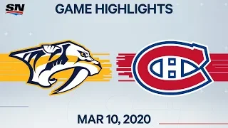 NHL Highlights | Predators vs. Canadiens - Mar. 10, 2020